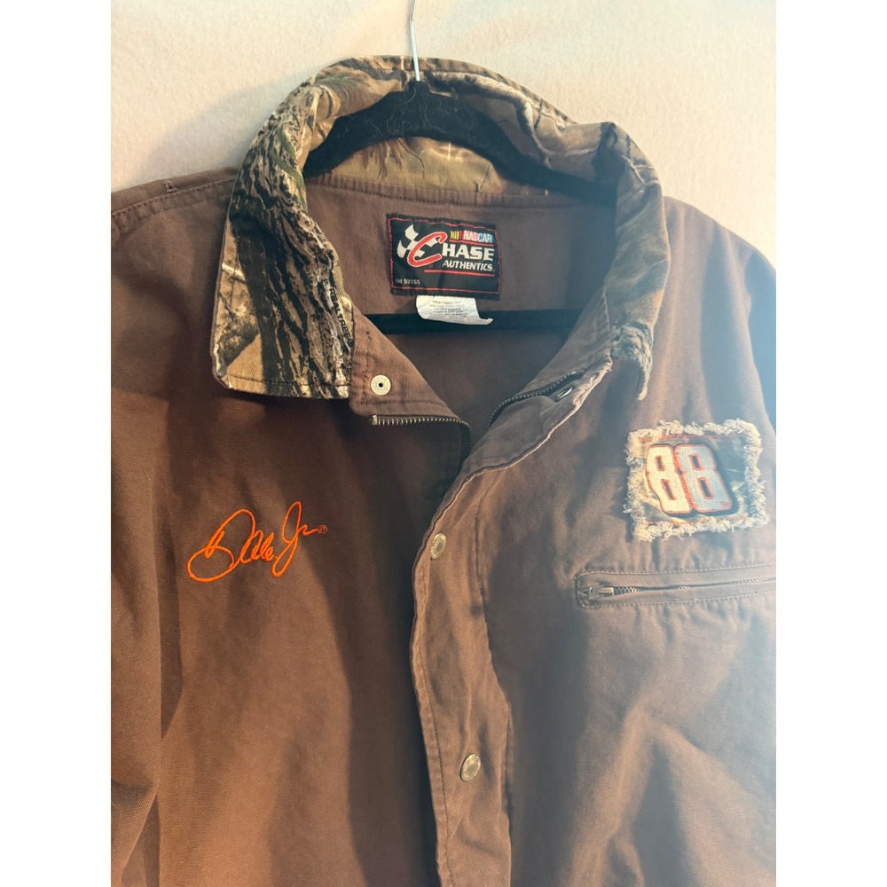 Dale Earnhardt Jr #88 Chase Authentics NASCAR Jacket Mens 2XL Camo Brown
